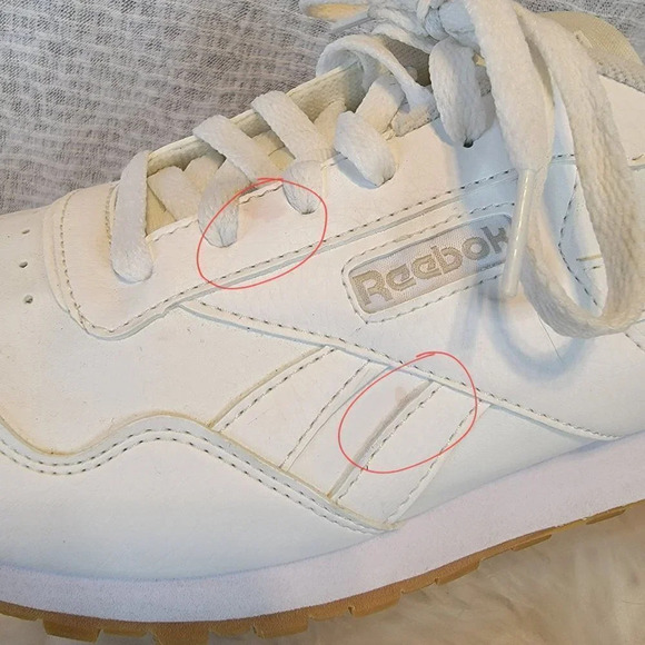 Womens White Reebok Classic‎ Run Sneakers Logo Cushioned Normcore Basic Size 10 - Picture 4 of 14